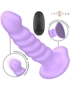 INTENSE BRENDA VIBRADOR TALLA M DISEAO EN ESPIRAL 10 VIBRACIONES MORADO CONTROL REMOTO
