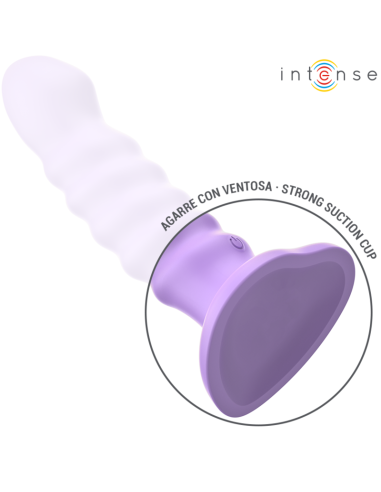 INTENSE BRENDA VIBRADOR TALLA M DISEAO EN ESPIRAL 10 VIBRACIONES MORADO CONTROL REMOTO