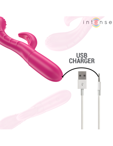 INTENSE AMARA VIBRADOR CON LENGUA ESTIMULADORA 10 VIBRACIONES ROSA