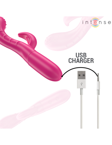 INTENSE AMARA VIBRADOR CON LENGUA ESTIMULADORA 10 VIBRACIONES ROSA