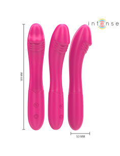 INTENSE BELINDA VIBRADOR 19 CM FLEXIBLE 10 VIBRACIONES ROSA 2