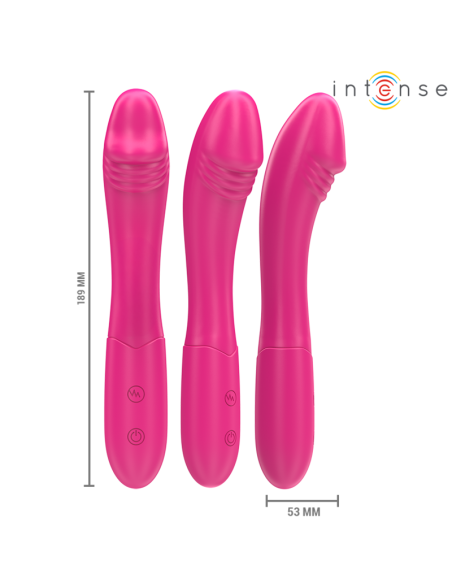 INTENSE BELINDA VIBRADOR 19 CM FLEXIBLE 10 VIBRACIONES ROSA