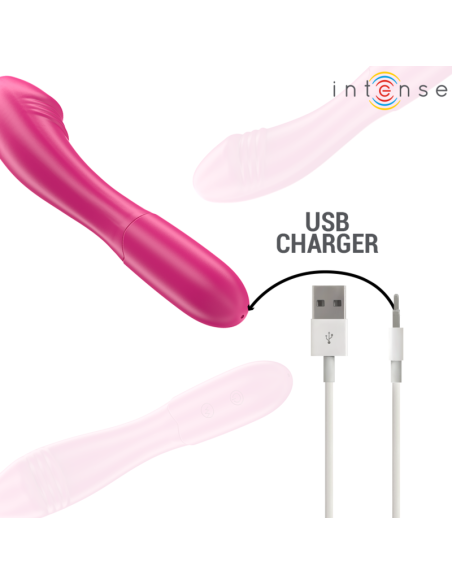INTENSE BELINDA VIBRADOR 19 CM FLEXIBLE 10 VIBRACIONES ROSA