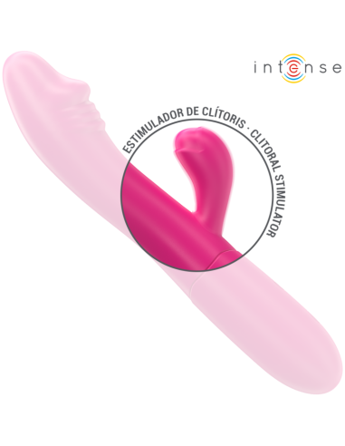 INTENSE IVY VIBRADOR FLEXIBLE 10 VIBRACIONES CON LENGUA ESTIMULADORA ROSA
