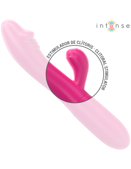 INTENSE IVY VIBRADOR FLEXIBLE 10 VIBRACIONES CON LENGUA ESTIMULADORA ROSA