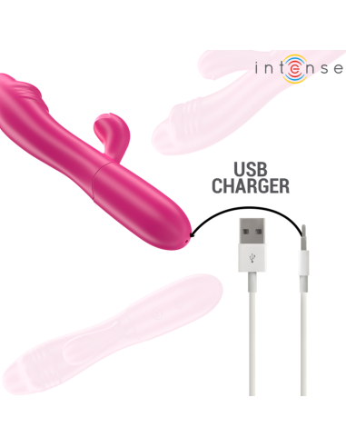 INTENSE IVY VIBRADOR FLEXIBLE 10 VIBRACIONES CON LENGUA ESTIMULADORA ROSA
