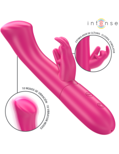 INTENSE JULIETA VIBRADOR RABBIT 186 CM 10 VIBRACIONES ROSA 2