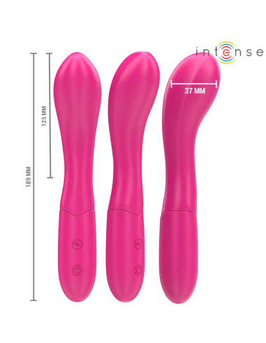INTENSE LISETTE VIBRADOR 19 CM FLEXIBLE 10 VIBRACIONES ROSA