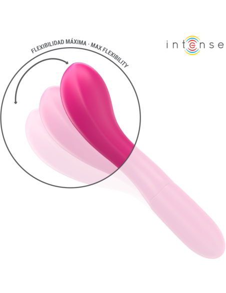 INTENSE LISETTE VIBRADOR 19 CM FLEXIBLE 10 VIBRACIONES ROSA