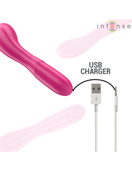 INTENSE LISETTE VIBRADOR 19 CM FLEXIBLE 10 VIBRACIONES ROSA