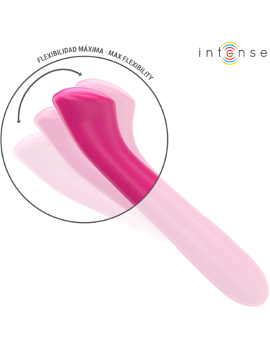 INTENSE PATY VIBRADOR 19 CM FLEXIBLE 10 VIBRACIONES MODELO 2 ROSA