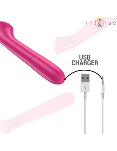 INTENSE PATY VIBRADOR 19 CM FLEXIBLE 10 VIBRACIONES MODELO 2 ROSA