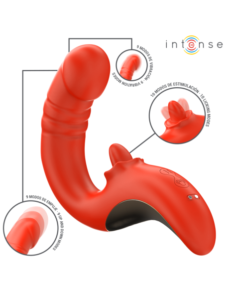 INTENSE PAULINA VIBRADOR ESTIMULADOR EN FORMA DE U ROJO