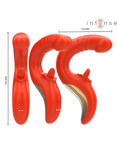 INTENSE PAULINA VIBRADOR ESTIMULADOR EN FORMA DE U ROJO