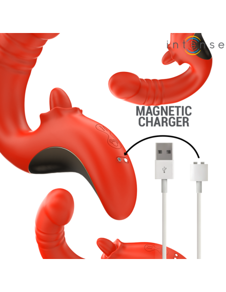 INTENSE PAULINA VIBRADOR ESTIMULADOR EN FORMA DE U ROJO