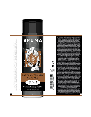 BRUMA ACEITE DE MASAJE PREMIUM EFECTO CALOR SABOR TARTA AMERICANA 3 EN 1 100 ML