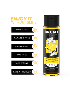 BRUMA ACEITE DE MASAJE PREMIUM EFECTO CALOR SABOR PIAA COLADA 3 EN 1 100 ML
