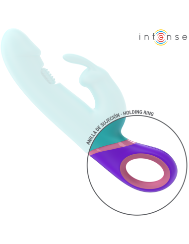 INTENSE MANICA VIBRADOR RABBIT CON ESTIMULADOR ROTATORIO DEL PUNTO G AZUL