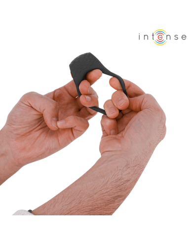 INTENSE CLOVER ANILLO VIBRADOR PENE 10 VIBRACIONES NEGRO