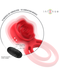 INTENSE GAIL ROSA ESTIMULADORA 10 VIBRACIONES ROJO CONTROL REMOTO 2