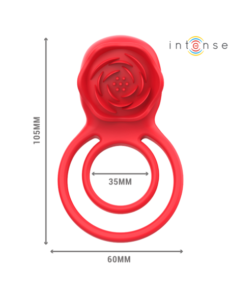 INTENSE GAIL ROSA ESTIMULADORA 10 VIBRACIONES ROJO CONTROL REMOTO