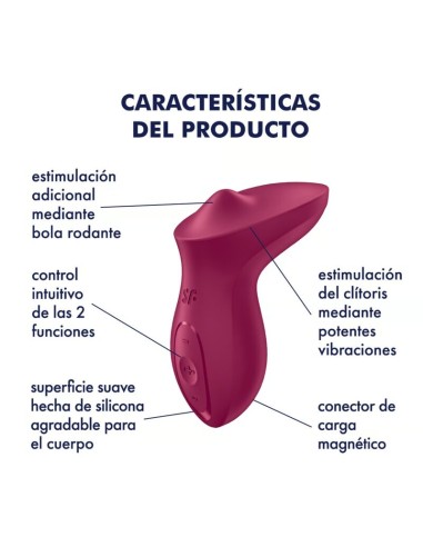 SATISFYER EXCITERRR VIBRADOR LAY ON CLATORIS BERRY