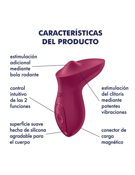 SATISFYER EXCITERRR VIBRADOR LAY ON CLATORIS BERRY