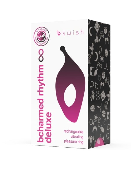 B SWISH BCHARMED RHYTHM INFINITE DELUXE ANILLO PARA PENE 15 VIBRACIONES NEGRO