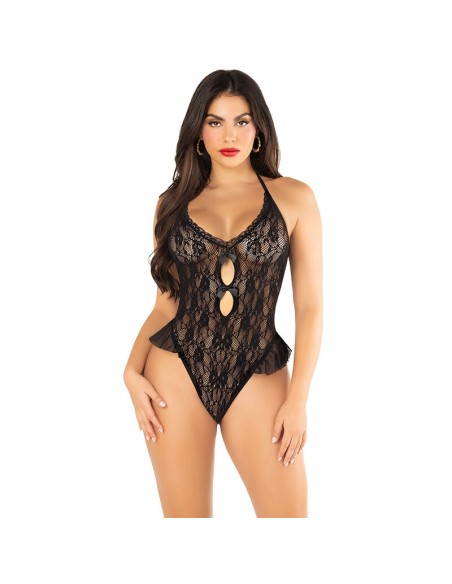 LEG AVENUE BODY CON LAZOS Y VOLANTES NEGRO TALLA ANICA