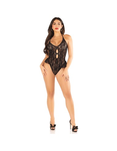 LEG AVENUE BODY CON LAZOS Y VOLANTES NEGRO TALLA ANICA