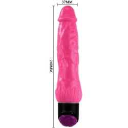 COLORFUL SEX VIBRADOR REALISTICO ROSA 24 CM 2
