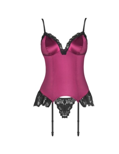 LIVCO CORSETTI FASHION AGRAFENA CF 90436 CORSET TANGA BURDEOS S M
