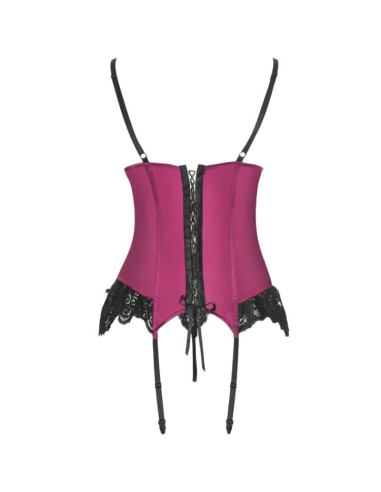 LIVCO CORSETTI FASHION AGRAFENA CF 90436 CORSET TANGA BURDEOS S M