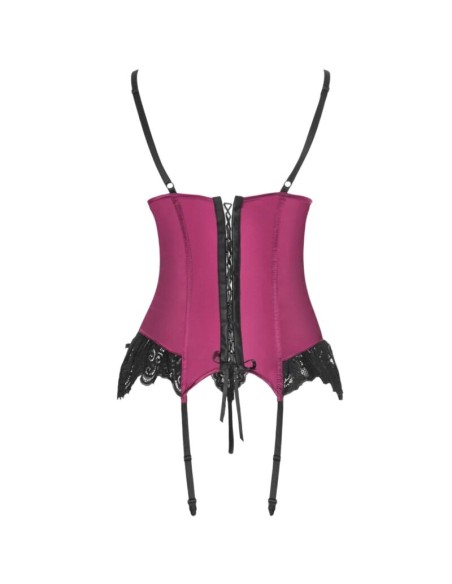 LIVCO CORSETTI FASHION AGRAFENA CF 90436 CORSET TANGA BURDEOS S M