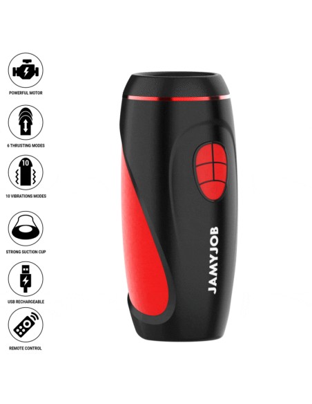JAMYJOB PYSTON BASE MASTURBADOR AUTOMATICO CON DILDO CONTROL REMOTO