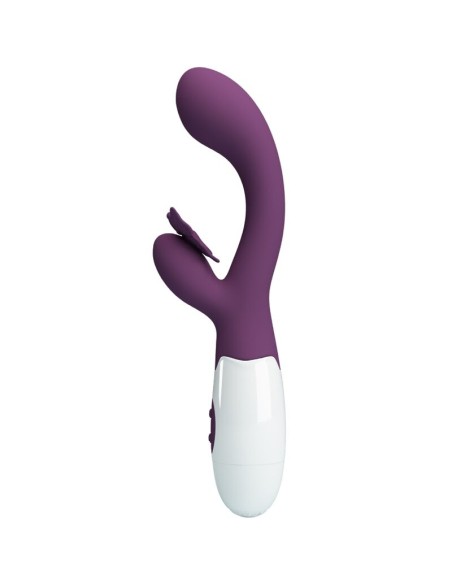 PRETTY LOVE BUTTERFLY KISS VIBRADOR RABBIT ESTIMULADOR PUNTO G MORADO