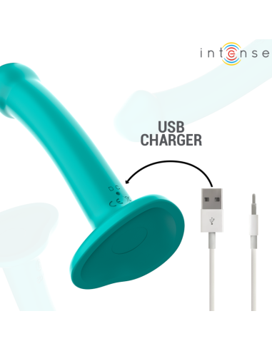 INTENSE KATIE VIBRADOR CON VENTOSA 10 VIBRACIONES AZUL OSCURO CONTROL REMOTO