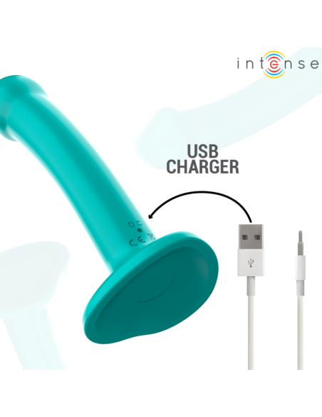 INTENSE KATIE VIBRADOR CON VENTOSA 10 VIBRACIONES AZUL OSCURO CONTROL REMOTO
