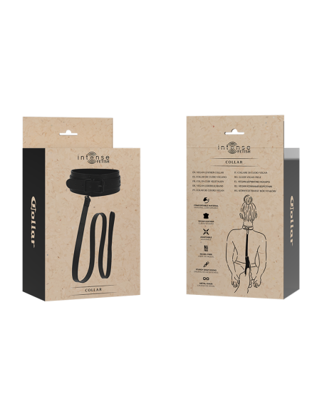 INTENSE FETISH COLLAR DE CUERO VEGANO