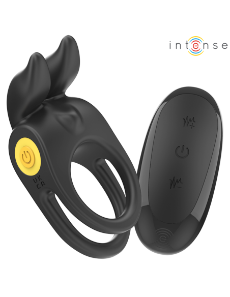 INTENSE SAM ANILLO DOBLE VIBRADOR PENE 10 VIBRACIONES NEGRO