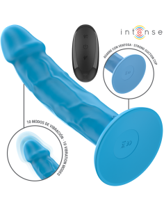 INTENSE PHOEBE VIBRADOR REALASTICO 10 VIBRACIONES AZUL CONTROL REMOTO