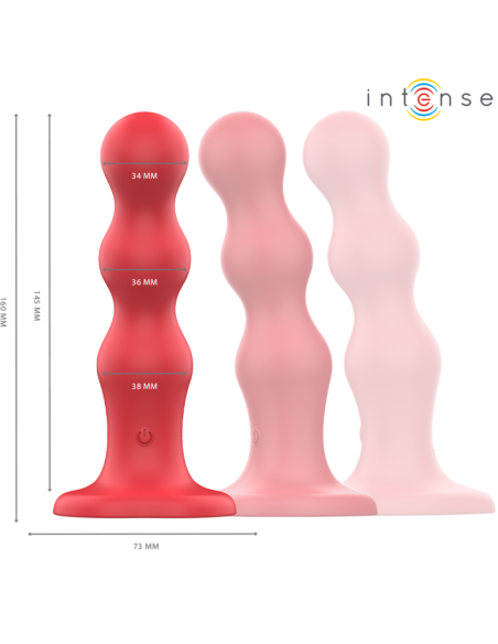 INTENSE CODY VIBRADOR CON VENTOSA ROJO CONTROL REMOTO