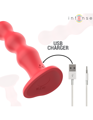 INTENSE CODY VIBRADOR CON VENTOSA ROJO CONTROL REMOTO