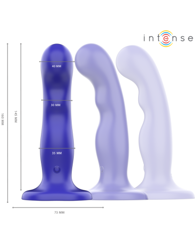 INTENSE SHORTY VIBRADOR CON VENTOSA AZUL CONTROL REMOTO