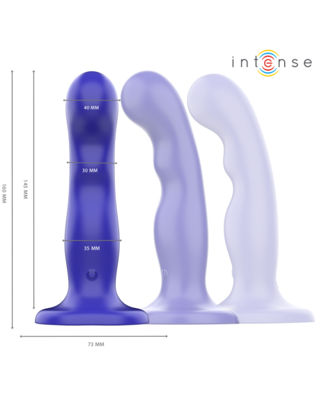 INTENSE SHORTY VIBRADOR CON VENTOSA AZUL CONTROL REMOTO