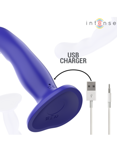 INTENSE SHORTY VIBRADOR CON VENTOSA AZUL CONTROL REMOTO