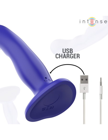 INTENSE SHORTY VIBRADOR CON VENTOSA AZUL CONTROL REMOTO