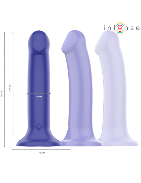 INTENSE VICTORIA VIBRADOR CON VENTOSA 10 VIBRACIONES AZUL OSCURO CONTROL REMOTO