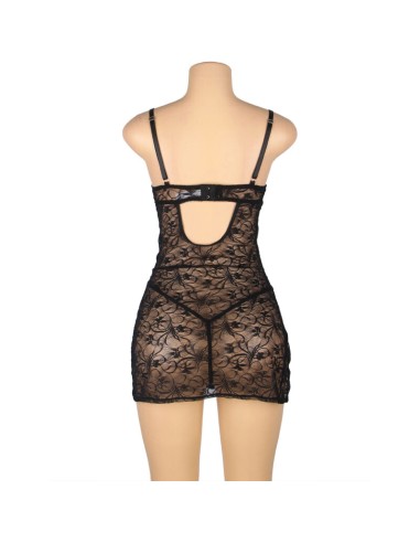 SUBBLIME 954185 BABYDOLL DE ENCAJE CON TIRANTES AJUSTABLES NEGRO S M