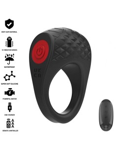 INTENSE CLOVER ANILLO VIBRADOR PENE 10 VIBRACIONES NEGRO